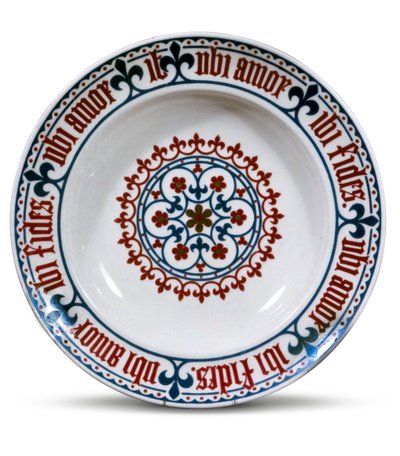 Piatto Minton disegnato da Pugin, 1851 da English School